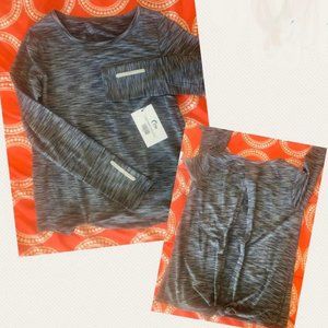 NWT Zyia Split Back LS Tee